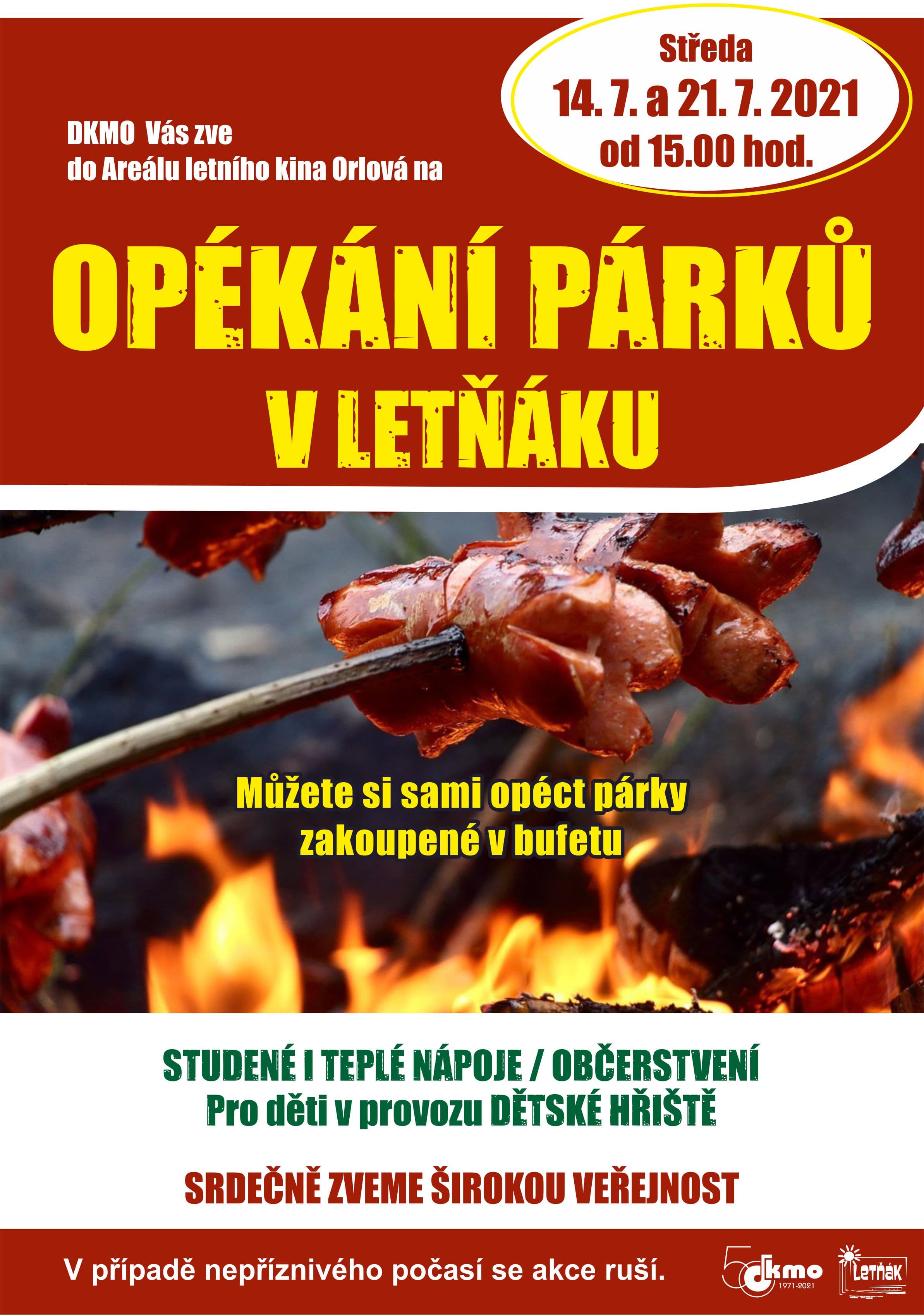 Opékání párků v letňáku
