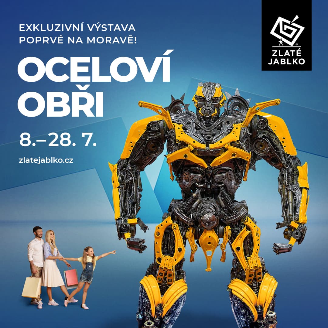 OBŘÍ OCELOVÉ SOCHY VE ZLATÉM JABLKU
