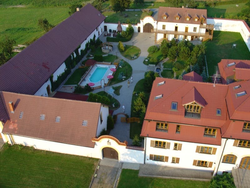Hotel Štamberk - letecký pohled