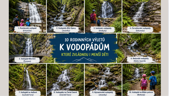 10 rodinných výletů k vodopádům, které zvládnou i menší děti